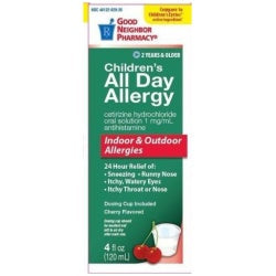 GNP Childrens All Day Allergy Cherry, 4 fl oz
