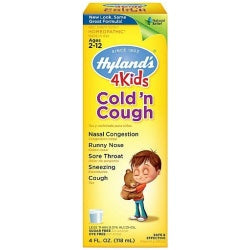 Hylands 4 Kids Cold N Cough Night Time Grape Flavor, 4 oz