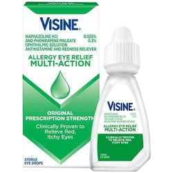 Visine Allergy Relief Multi Action Antihistamine Eye Drops, Red, Itchy Eyes, 0.5 Oz