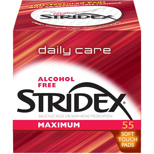 Stridex Daily Care Acne Pads, Maximum Strength 55 pk.