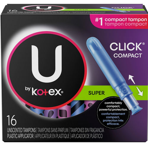 U by Kotex Click Compact Super Plus Tampons 16 ct.