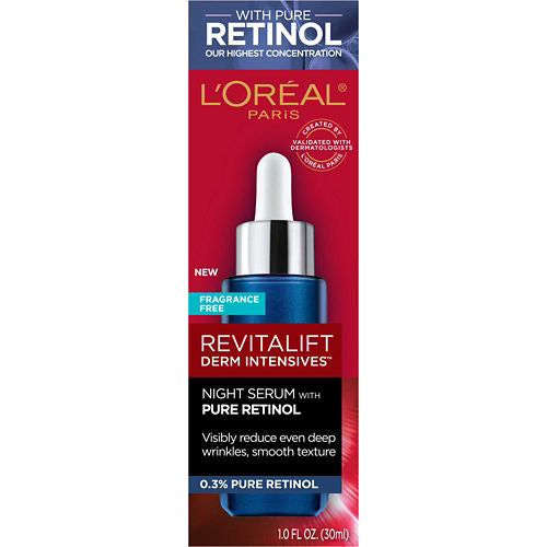L'Oreal Revitalift Derm Intensives Night Serum, 0.3% Pure Retinol