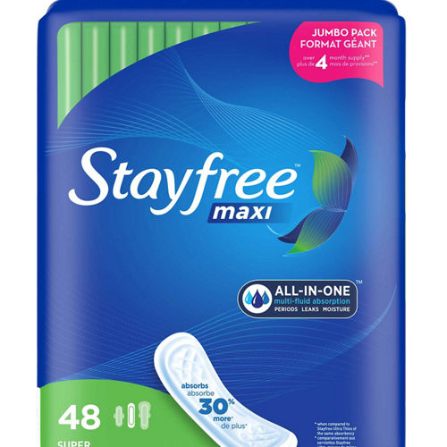 Stayfree Super Maxi Pads 66 ct.