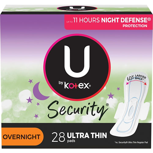 U By Kotex Security Ultra Thin Regular Unscented Pads 22 ct.