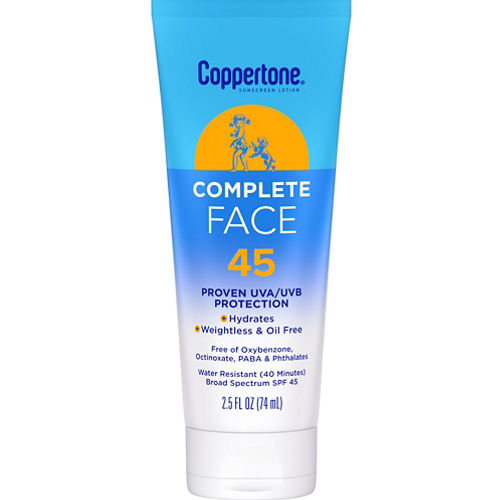 Coppertone Complete Face Lotion, SPF 45, 2.5 oz.