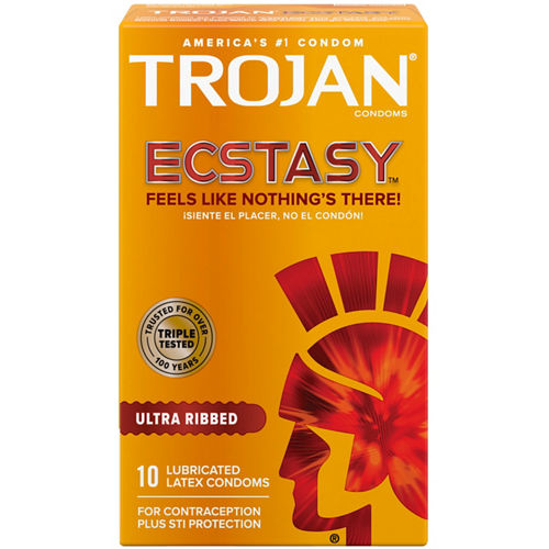 Trojan Ultra Ribbed Lubricated Condoms