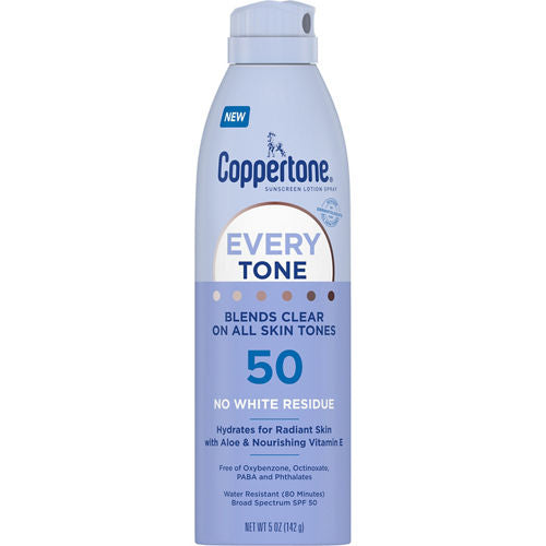 Coppertone Every Tone Spray SPF 50, 5.5 oz.