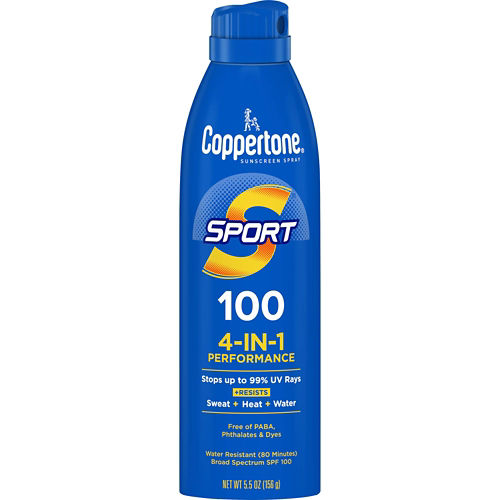Coppertone Sport Continuous Spray Sunscreen 100 SPF 5.5 oz.