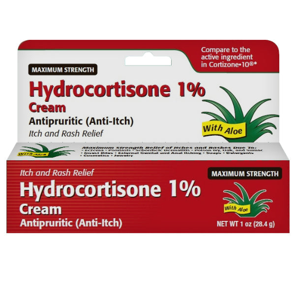 HYDROCORTISONE CRM 1% W/ALOE 28.4G