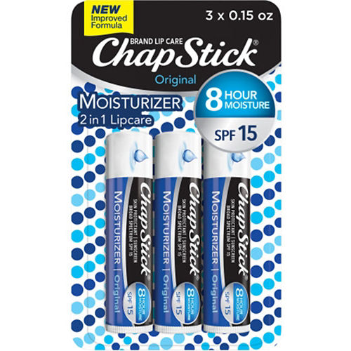 ChapStick Moisturizing Lip Balm Original with SPF 12 3 pk.
