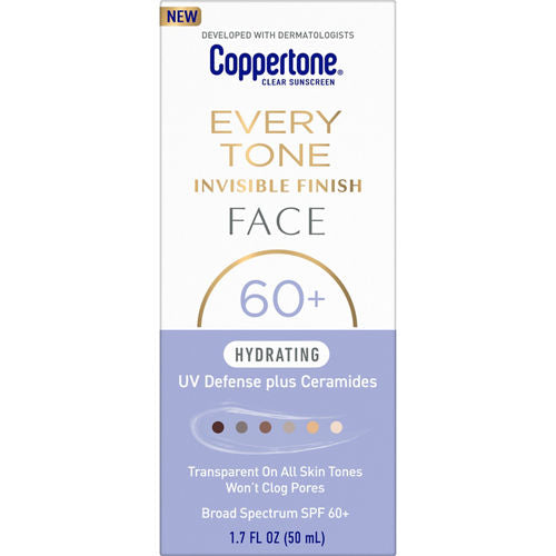 Coppertone Every Tone Face Hydrate SPF 60 1.7 oz.
