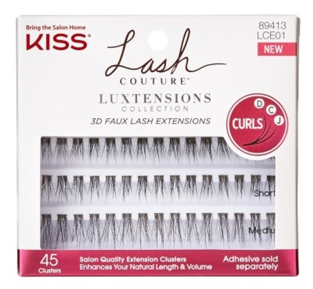 Kiss Lash Couture Luxtensions 45 Clusters Short/Medium Pack of 3