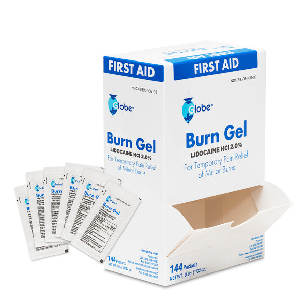 LIDOCAINE HCI 2% BURN GEL PKS 144