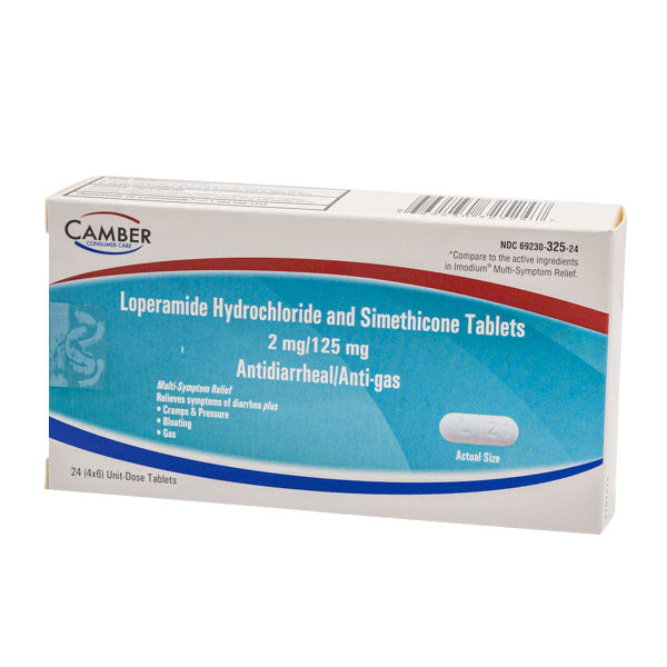LOPERAMIDE SIMETHICONE 2/125MG 4X6