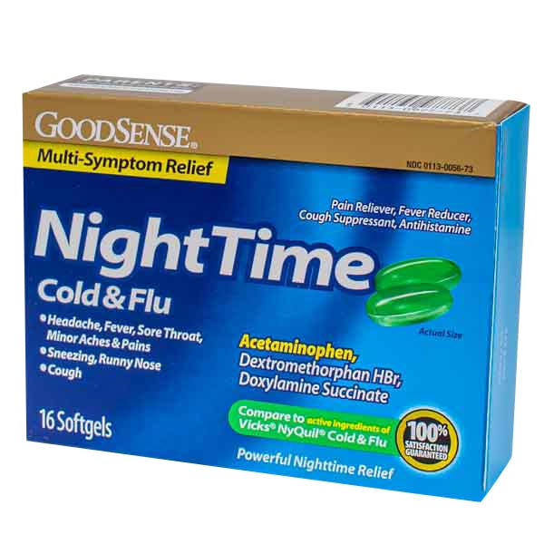 NIGHT TIME COLD&FLU MULTISYMP 16