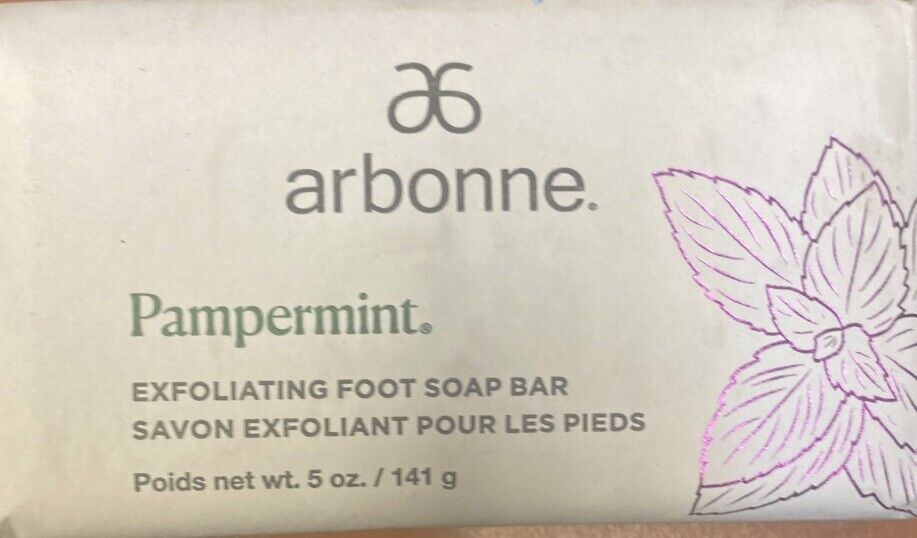 Lot of 2 ARBONNE Pampermint Exfoliating Foot Soap NEW 5 Oz