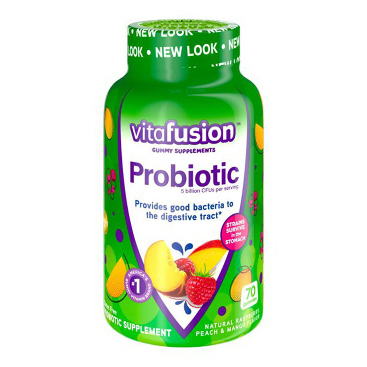 Vitamins afusion Fiber Gummies, Peach, Strawberry And Blackberry, 90 Ea