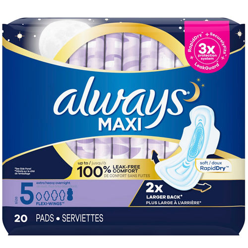 Always Pure Cotton Extra Absorbency Pads 18 ct.