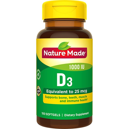 NATURE MADE VITAMIN D3 25 MCG 1000 IU SOFTGELS 100 CT