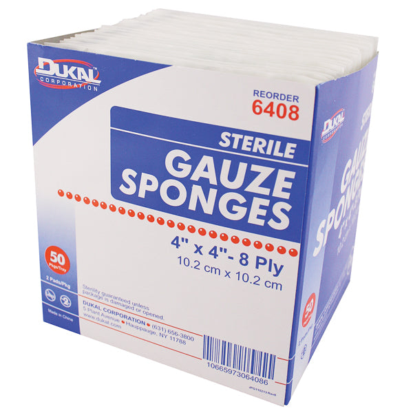 GAUZE SPONGE STR 4X4" 8-PLY 50