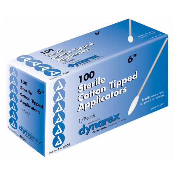 COTTON TIP APPLICATOR 6" STER 100
