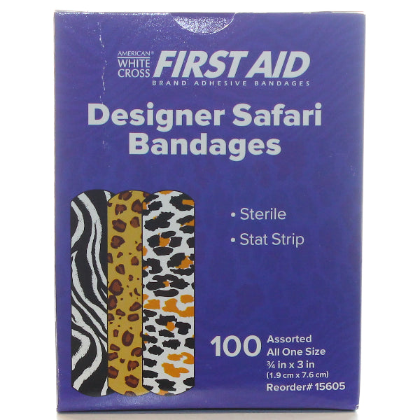 BANDAGE SAFARI ASST 3/4X3" 100