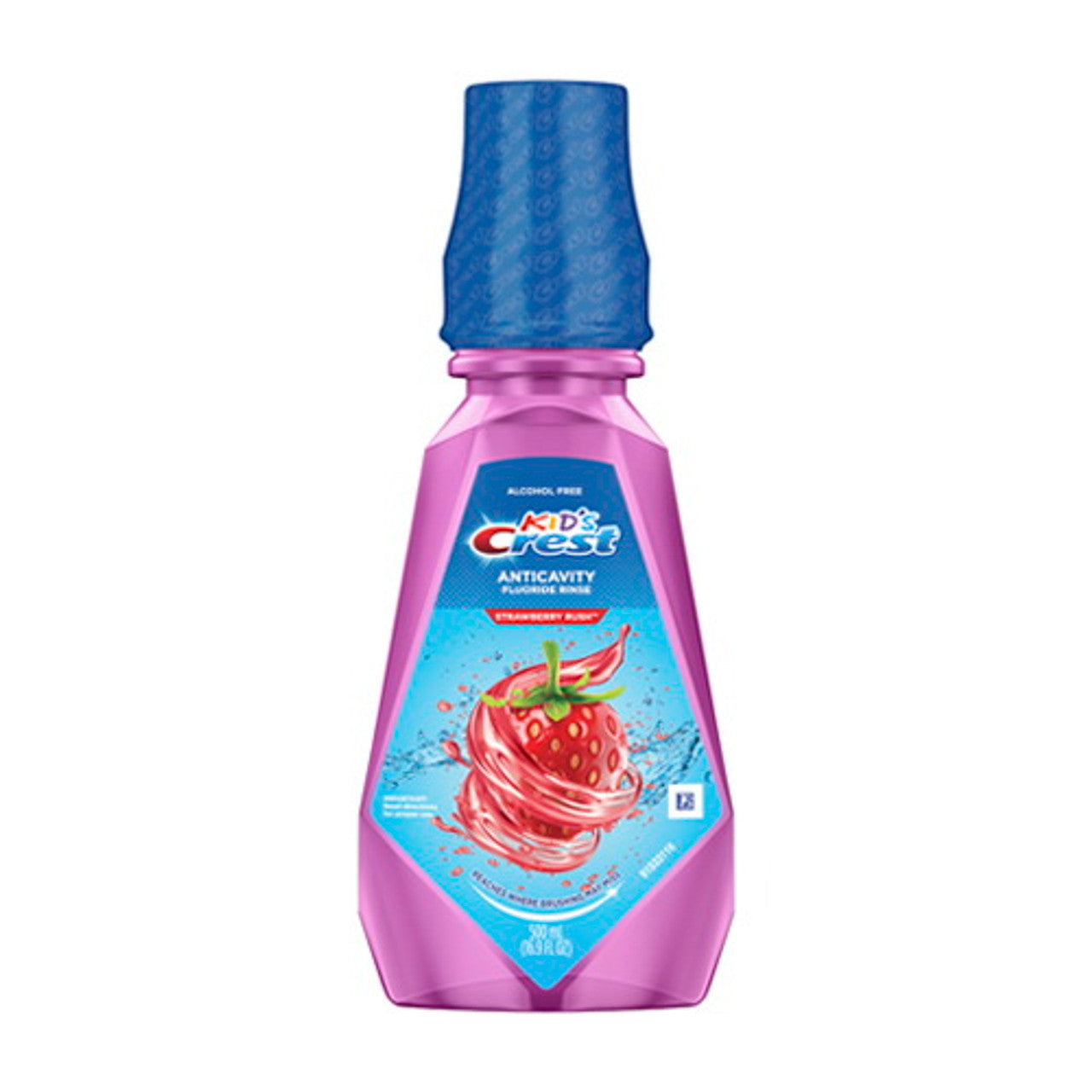 Crest Kids AnticaVitamins y Fluoride Mouth Rinse, Strawberry Rush, 16.9 Oz