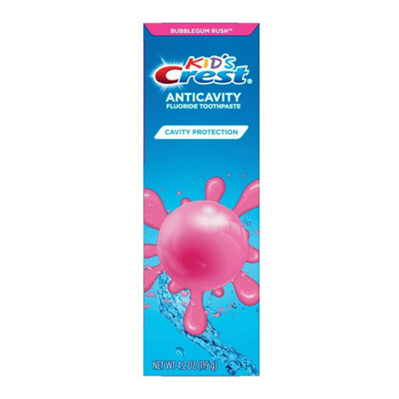 Crest Kids Toothpaste with AnticaVitamins y Fluoride Toothpaste, Bubblegum Rush, 4.2 Oz