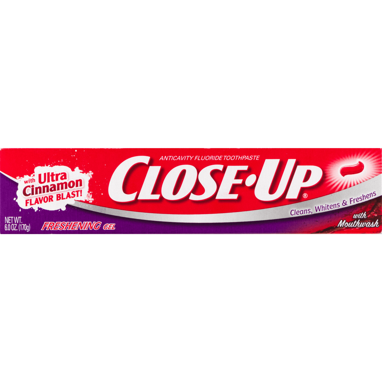 Close Up Cinnamon Red Gel AnticaVitamins y Fluoride Toothpaste, 6 Oz