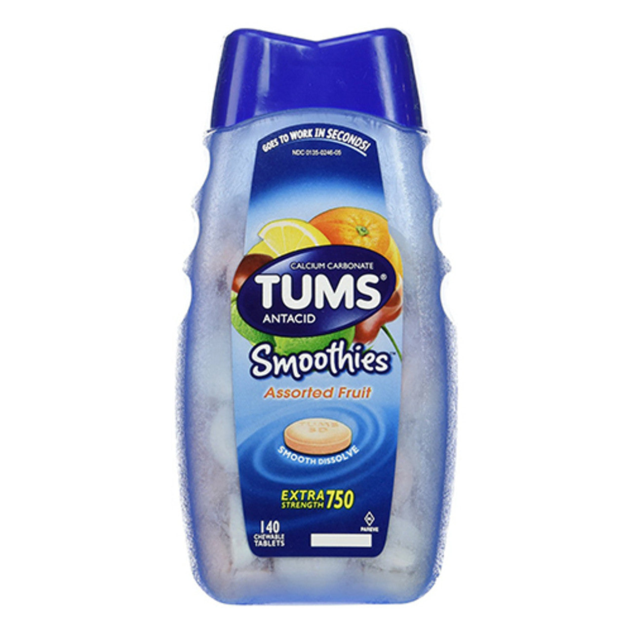 Tums Extra Strength Antacid Tablets, Assorted Flavors 3 Rolls