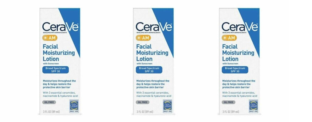 Cerave Moisturizing Facial Lotion Pm 3oz Pack of 3