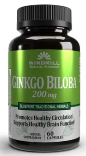 windmill ginkgo biloba 200 mg healthy circulation 60 capsules 6 pack