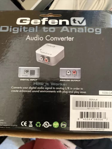 Gefen GTV DIGAUD 2AAUD GTV DIGAUD 2 AAUD Digital to Analog Audio Adapter