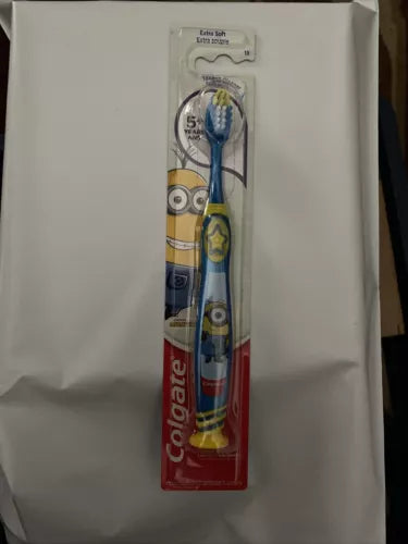 Lot of 3 Colgate Minions Extra Soft Bristles Childrens 5+ Suction Cup Toothbrush