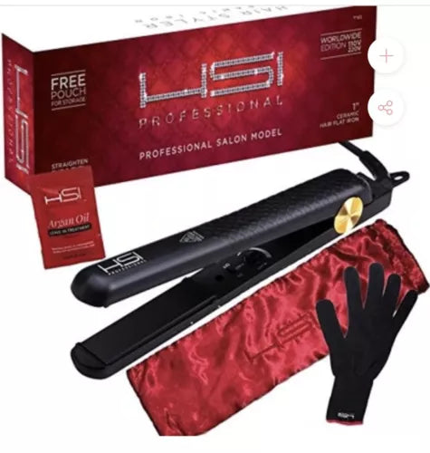 HSI Professional 1� 3115066 WE Ceramic Flat Iron Hair Straightener 400 Degrees
