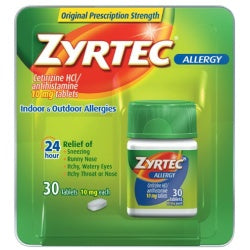 Zyrtec OTC 10mg Tablet 30ct