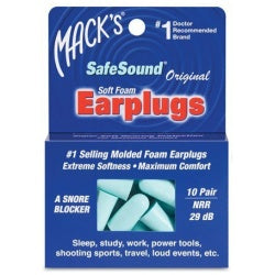 Macks Original Soft Foam Earplugs 10 Pairs