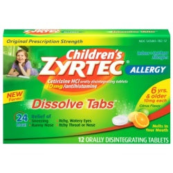 Zyrtec OTC Child Dissolving Tab Citrus 12ct