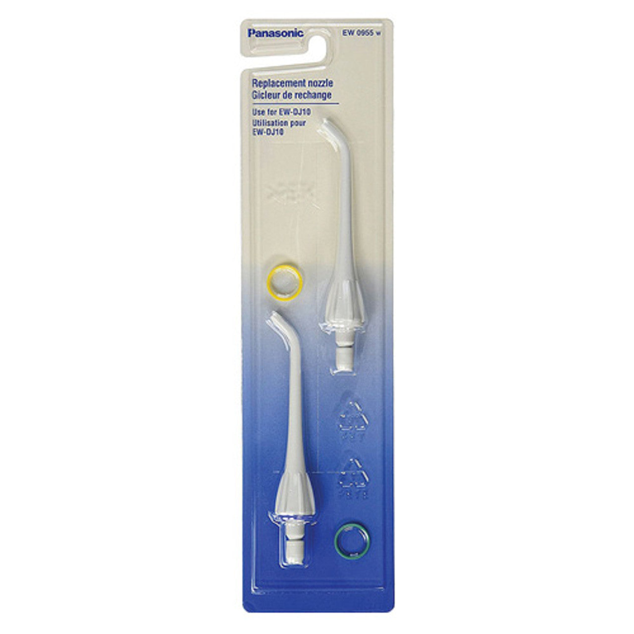 Panasonic EW0955W Replacement Nozzle For Oral Irrigator, White, 2 Ea/Pack