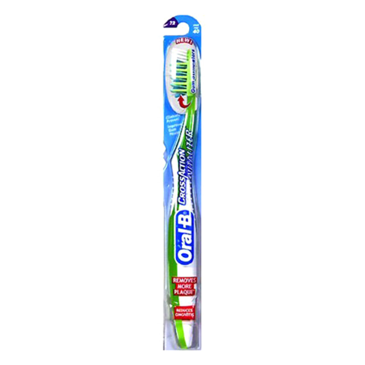 Oral B Cross Action Vitamins alizer Toothbrush Medium 72, 1 Ea