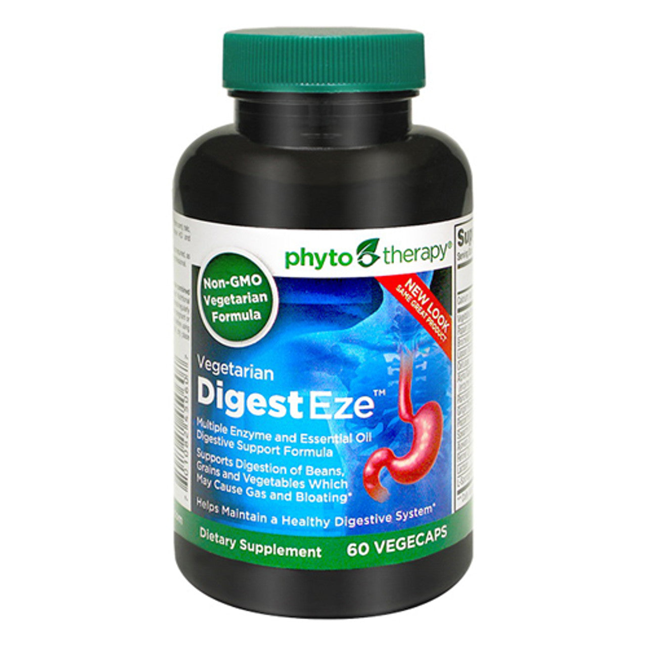 Phyto Therapy Digest Eze Rx Vegetarian Supplement Capsules, 60 Ea
