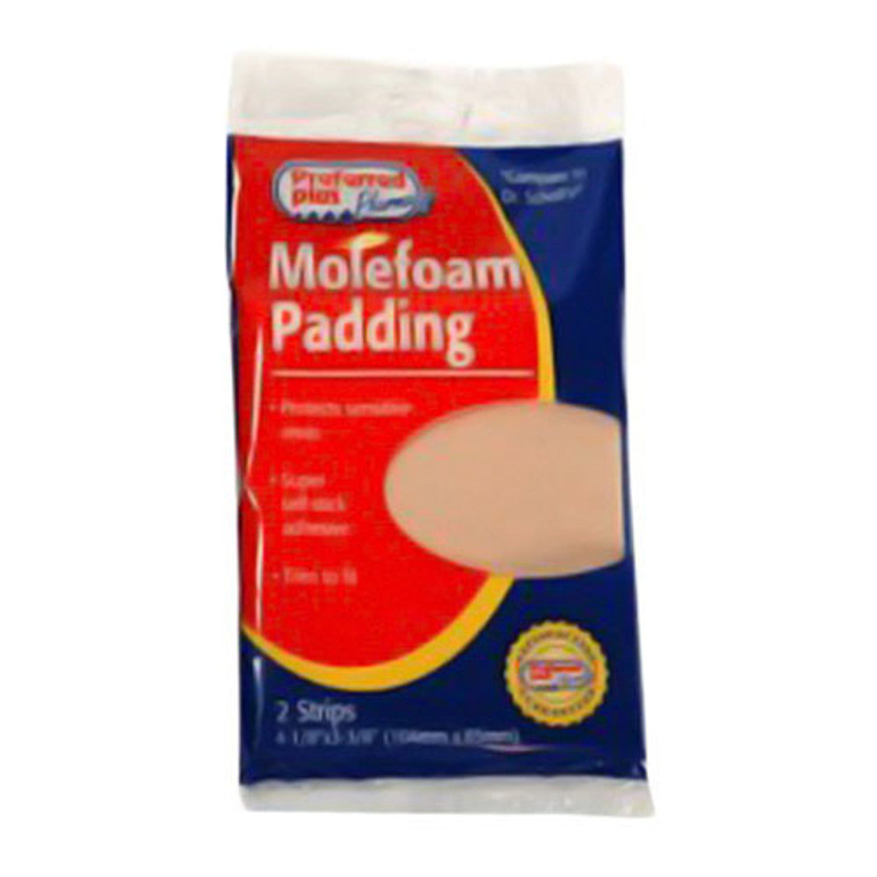 Mole Foam Padding, 4 X 3 Inches - 2 Strips