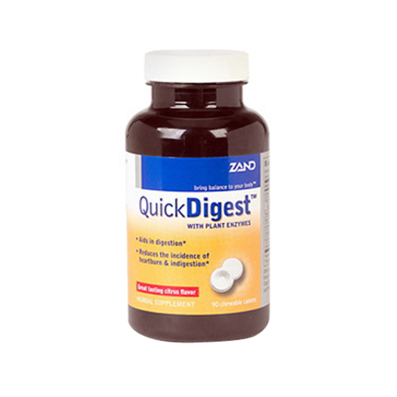 Zand Quickdigest With Plant Enzymes, Chewable Tablets 90 Ea