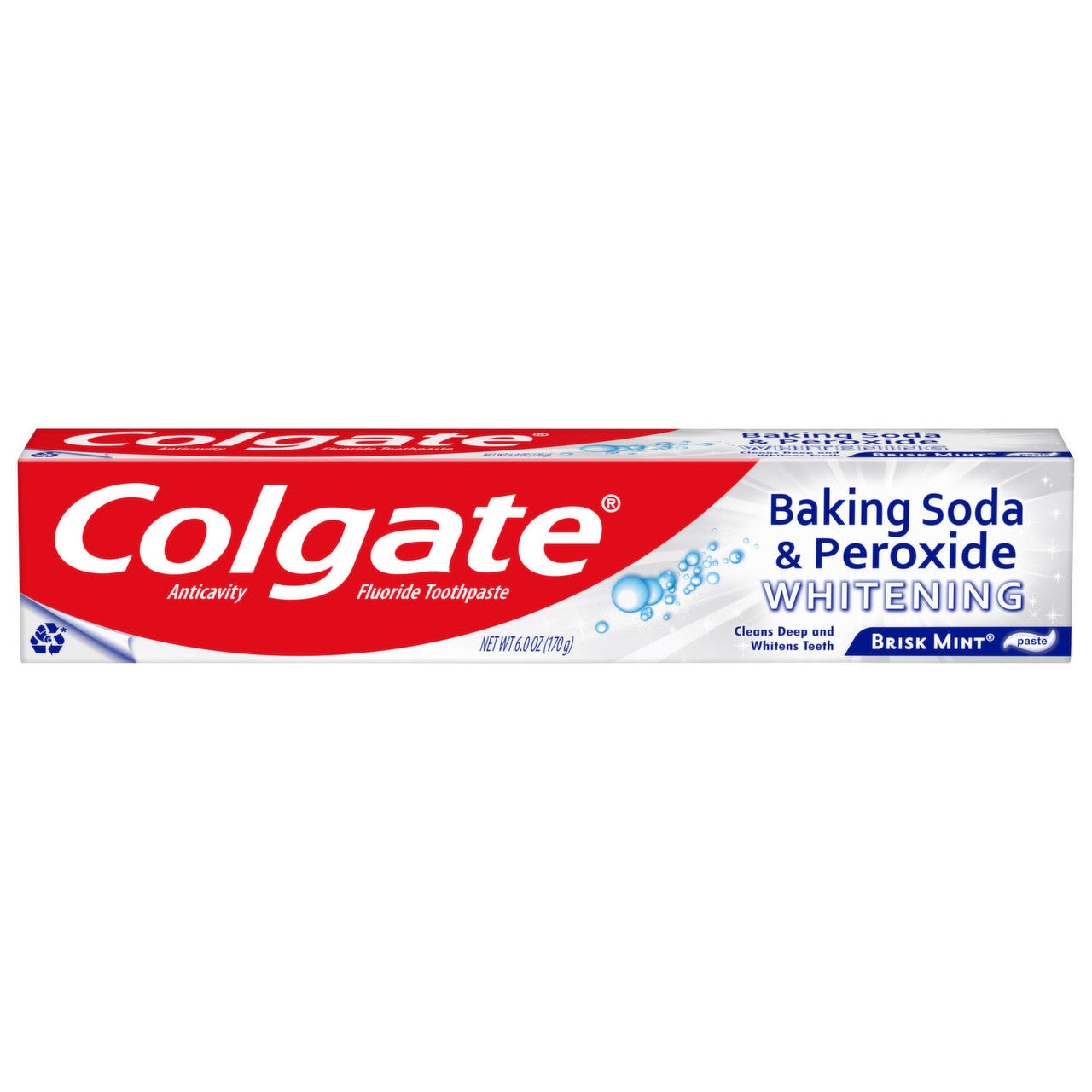 Colgate AnticaVitamins y Baking Soda and Peroxide Whitening Bubbles Fluoride Toothpaste, Brisk Mint, 6 Oz