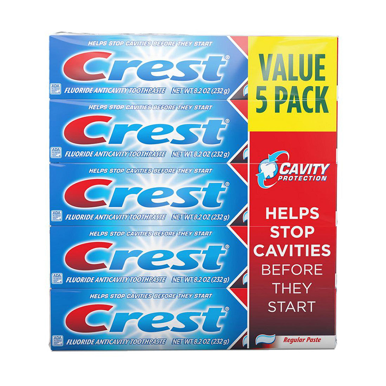 Crest CaVitamins y Protection Toothpaste, 5 Pack, 8.2 Oz