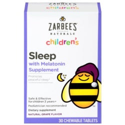 Zarbees Child Sleep Tablet Grape 30ct