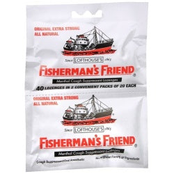 Fishermans Friend Original Extra Strong Lozenges, Menthol, 40 Count