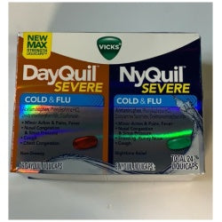 Vicks DayQuil & Nyquil Severe Cold, 24 liquicaps