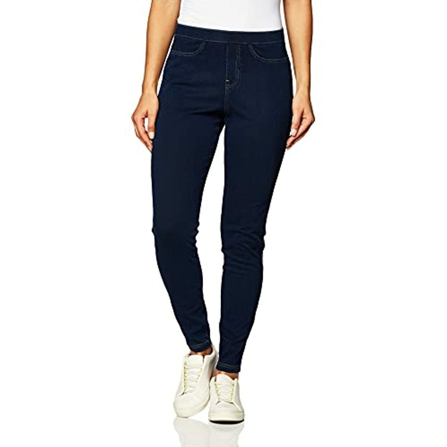 No Nonsense Women's Classic Indigo Denim Jean Leggings, Dark, M