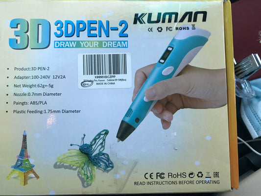 Unleash Your Creativity with the Kuman 3D Pen - 0.7mm Diameter